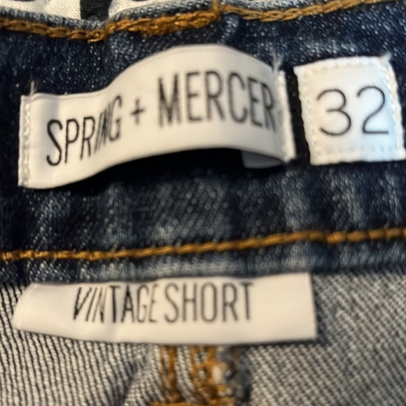 Mens Spring + Mercer Distressed Denim Shorts - Picture 7 of 7
